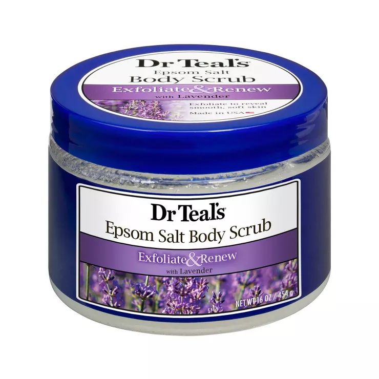 Dr Teal's Exfoliate & Renew Lavender Epsom Salt Body Scrub - 16oz | Target