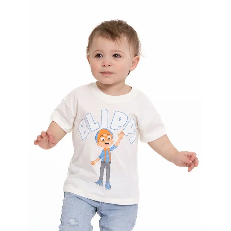 Blippi Toddler Boys or Girls Short Sleeve Crewneck T-Shirt, Sizes 12M-5T - Walmart.com | Walmart (US)