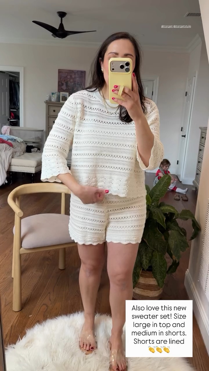 Also love this new sweater set! Size large in top and medium in shorts. Shorts are lined 👏👏👏 @target @targetstyle