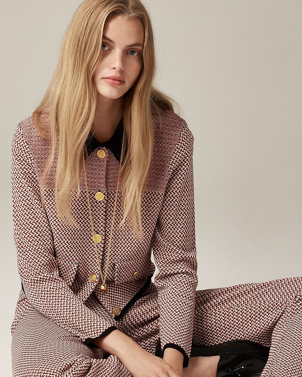 Sweater lady jacket in herringbone | J. Crew US