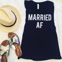 MARRIED AF black tank top | Etsy (US)