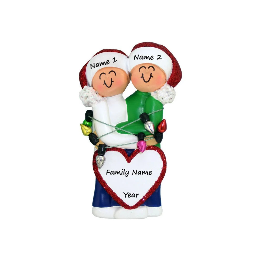 Couples First Christmas Ornament Ornament With Name Custom Couple Christmas Ornament Gift for Cou... | Etsy (US)