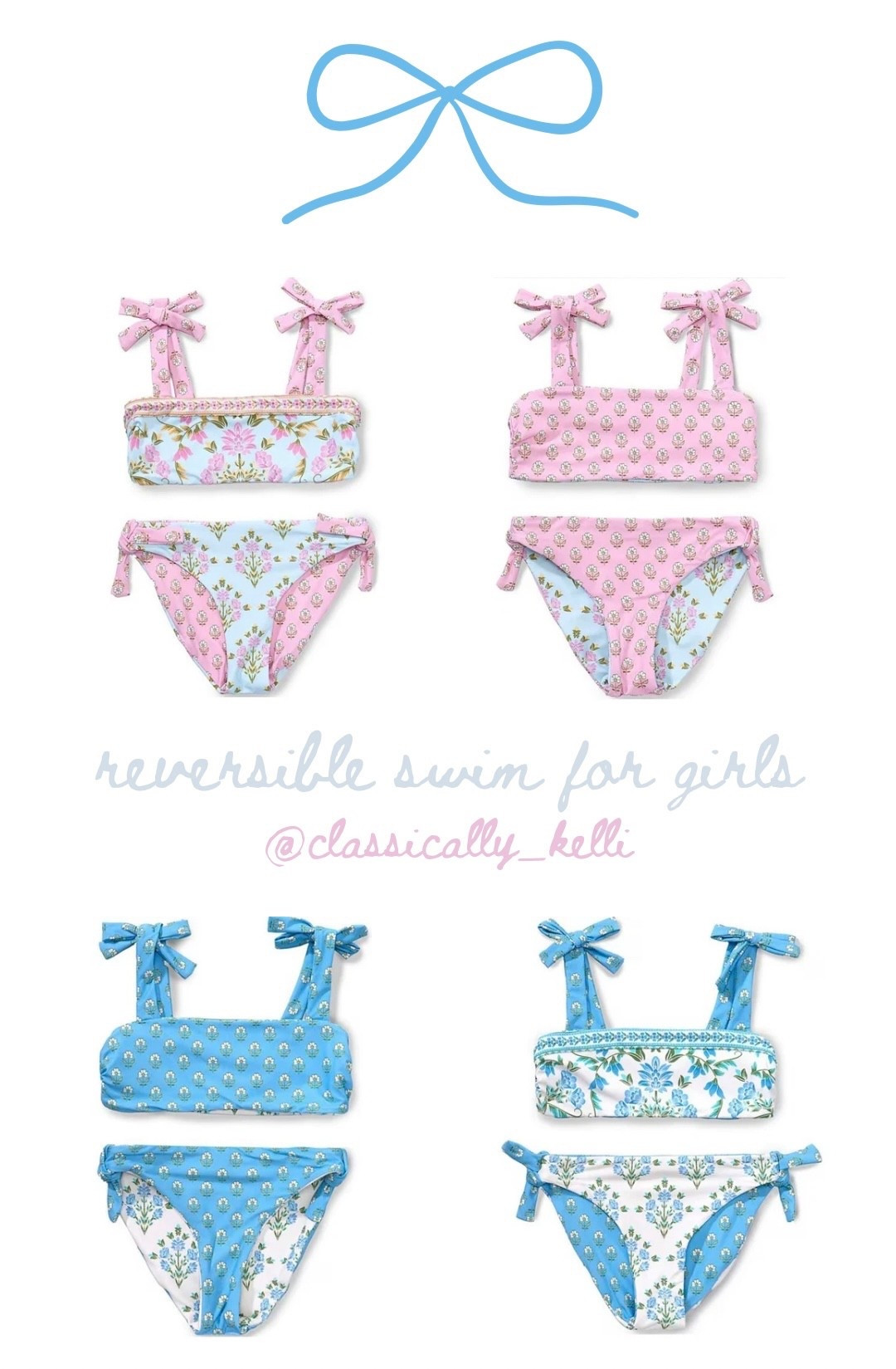Audrey loved her bikini last year, and this years styles are even cuter for big girls!! 👙🩵 Love that they are reversible too!!

#LTKspringtrends #LTKSwim #LTKKids