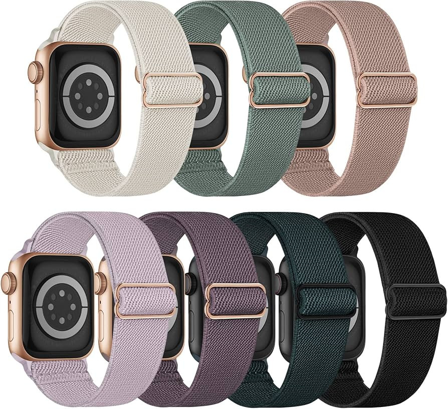 Stretchy Nylon Solo Loop Bands Compatible with Apple Watch Band 38mm 40mm 41mm, Adjustable Braide... | Amazon (CA)