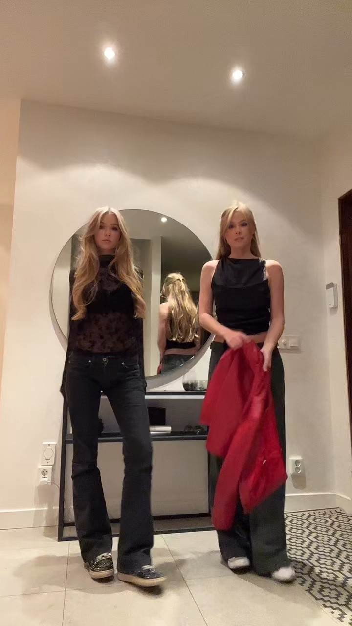 Red leather jacket, mesh top, satin scoop top, low rise flared jeans, white converse

#LTKeurope #LTKstyletip #LTKSeasonal