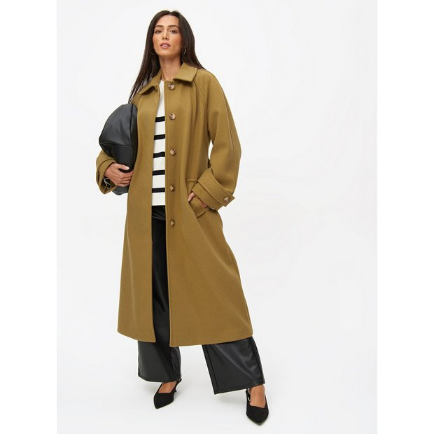 Green Wool-Look Trench Coat 12 | Tu Clothing