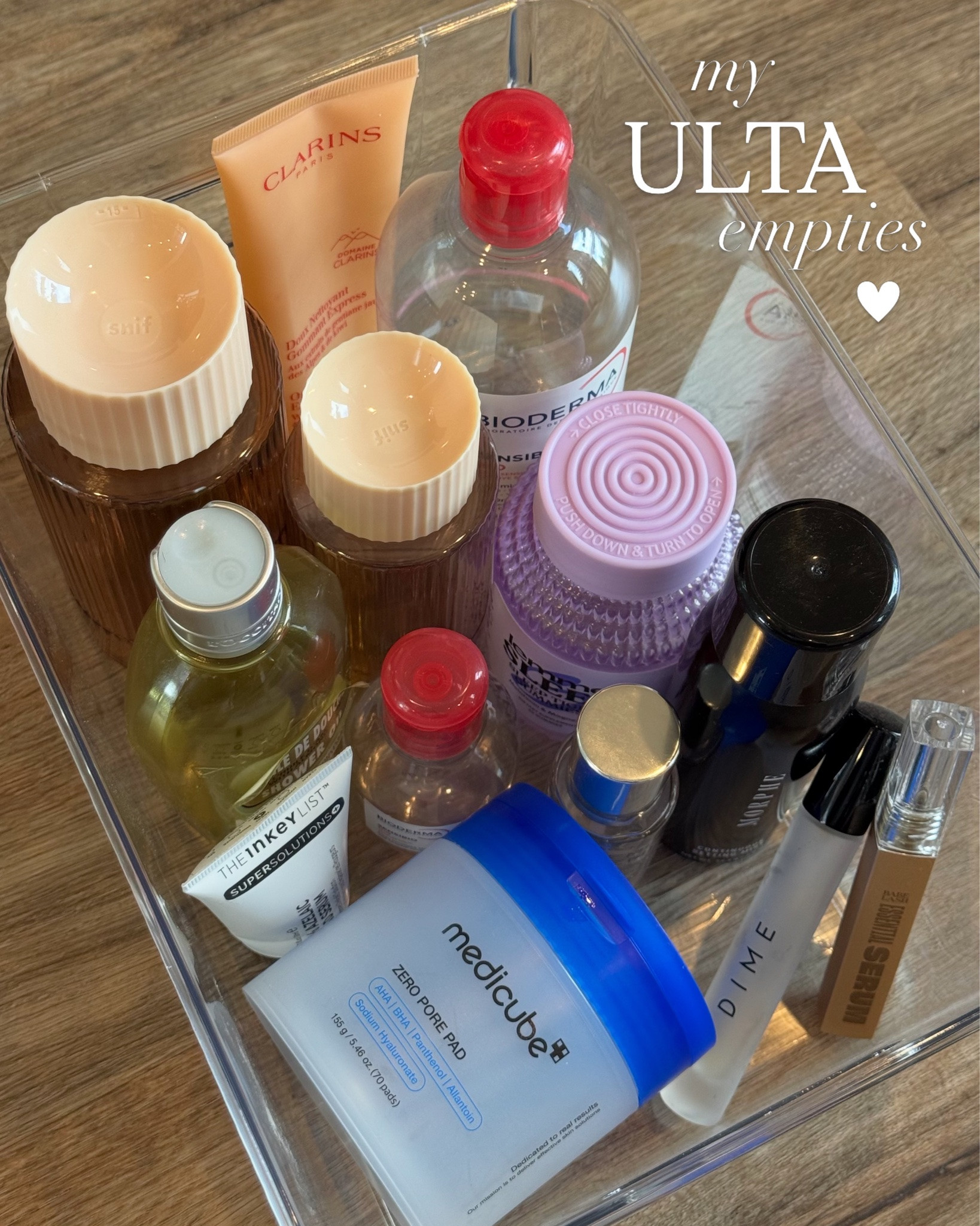 empties haul ⭐️ everything from ULTA that I’ve used up, repurchased, & recommend 🙂‍↕️ comment SHOP for the links!

see any of your favorites here? maybe something that’s been on your list? lemme know! 

#empties #ulta #ultabeauty skincare, body care, L’OCCITANE, clean skin club, girly things, product recommendations, DIME, favorite products