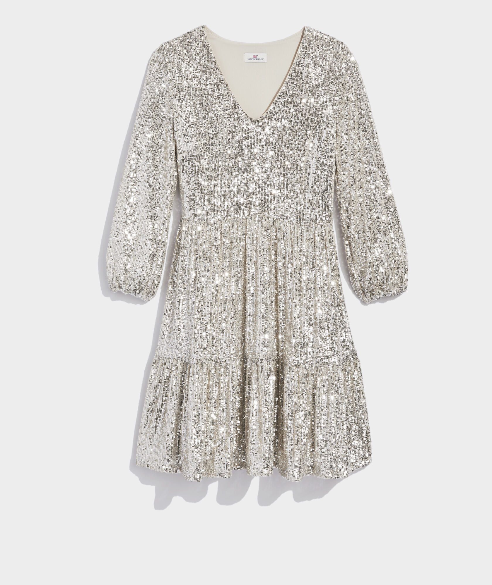 Sequin Tiered Dress | vineyard vines