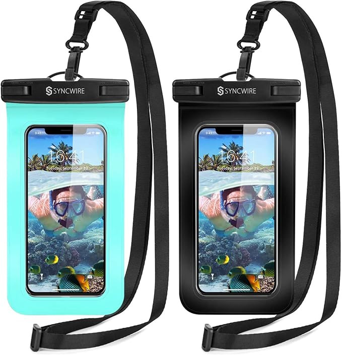 Syncwire Waterproof Phone Pouch [2-Pack] - Universal IPX8 Waterproof Phone Case Dry Bag with Lany... | Amazon (US)