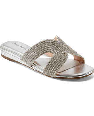 Women's Colter Embellished Flat Slide Sandals | Macy's