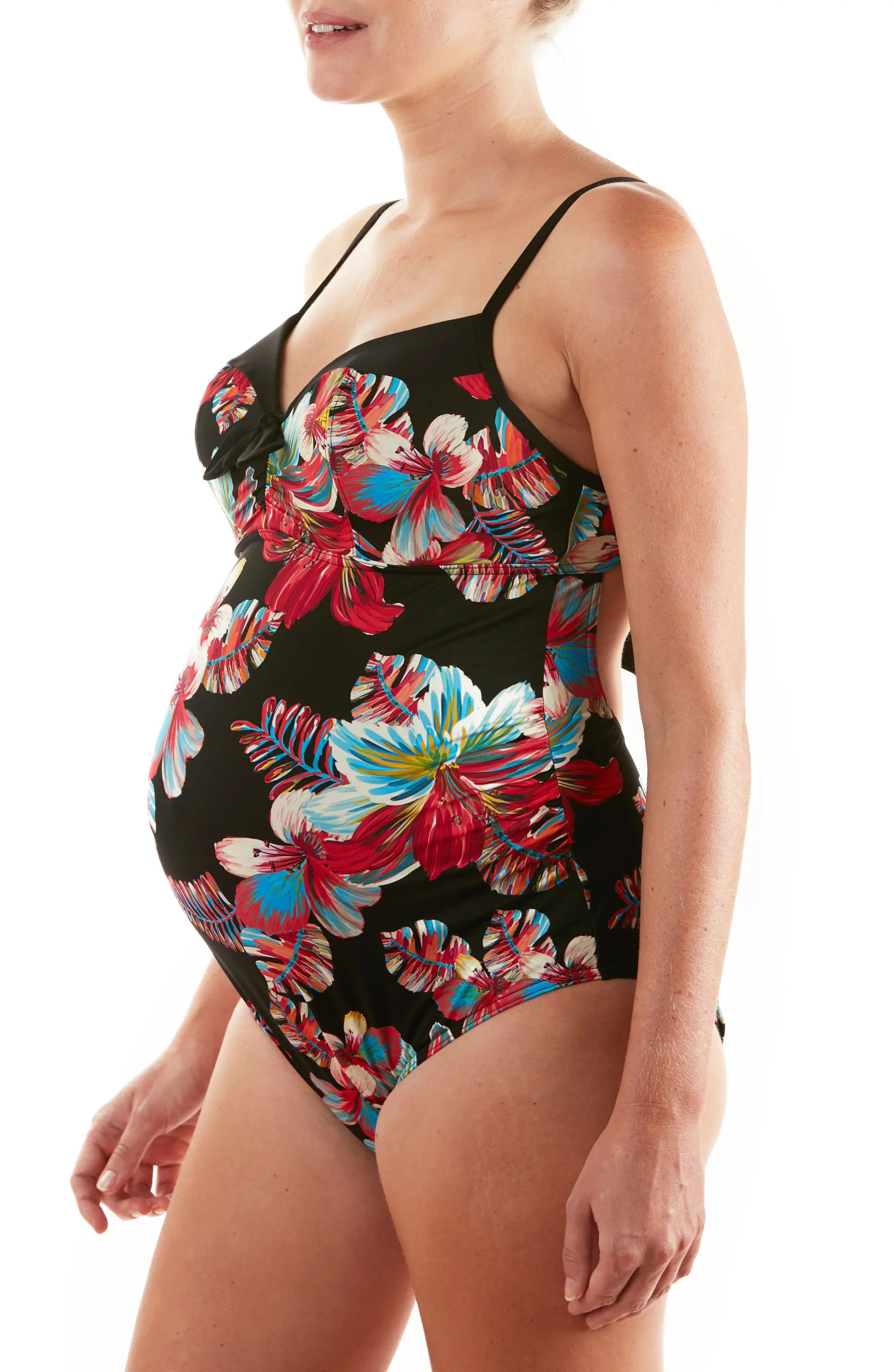 Cache Coeur Vahine One-Piece Maternity Swimsuit in Multicolor at Nordstrom, Size 32E | Nordstrom