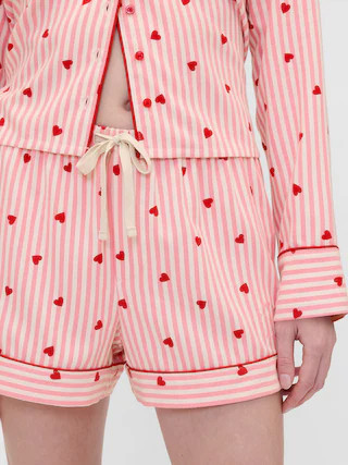 Gap × Summer Fridays Flannel Hearts PJ Boxer Shorts | Gap (US)