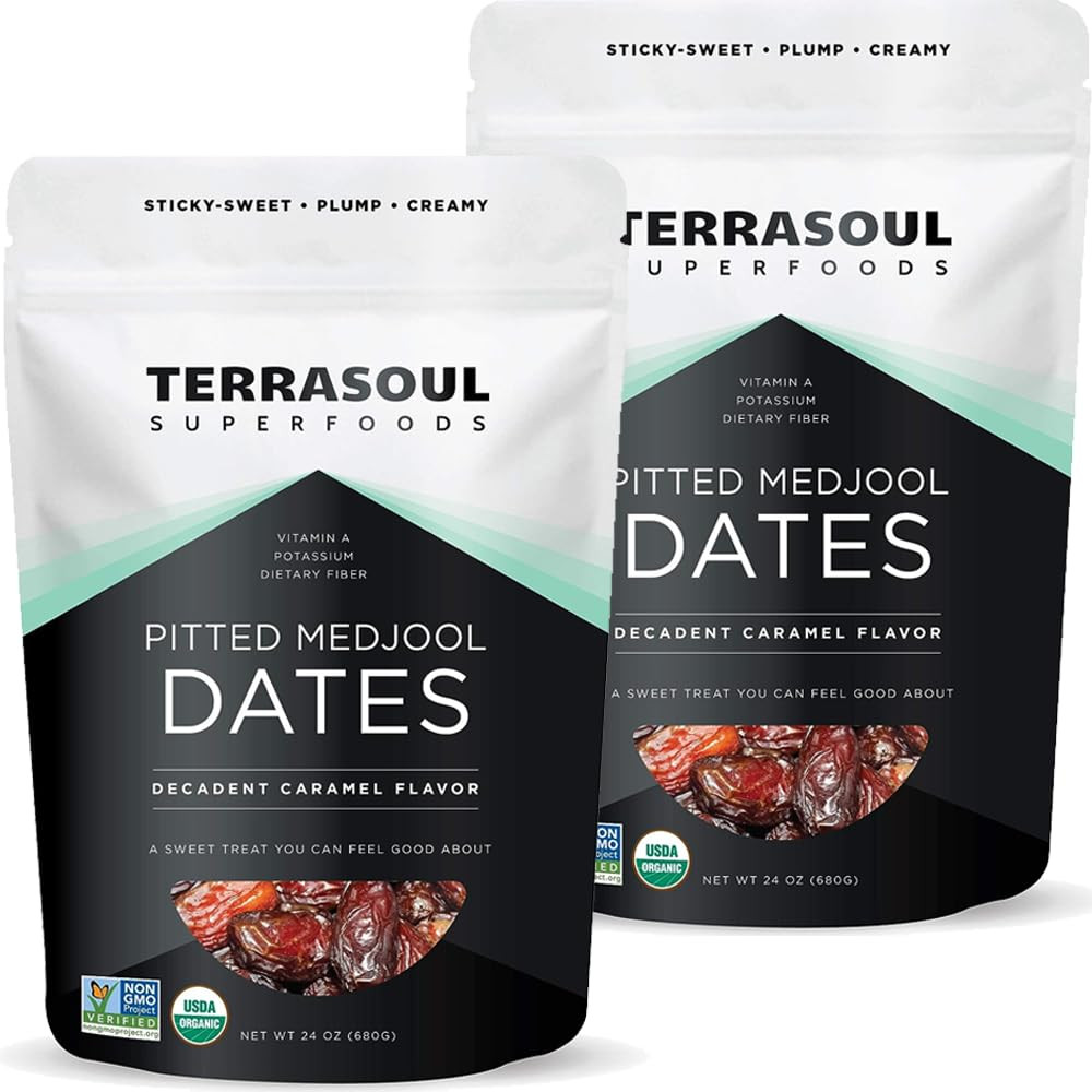 Terrasoul Superfoods Organic Pitted Medjool Dates, 3 Lbs (Pack of 2) - Pits Removed | Soft Chewy ... | Amazon (US)
