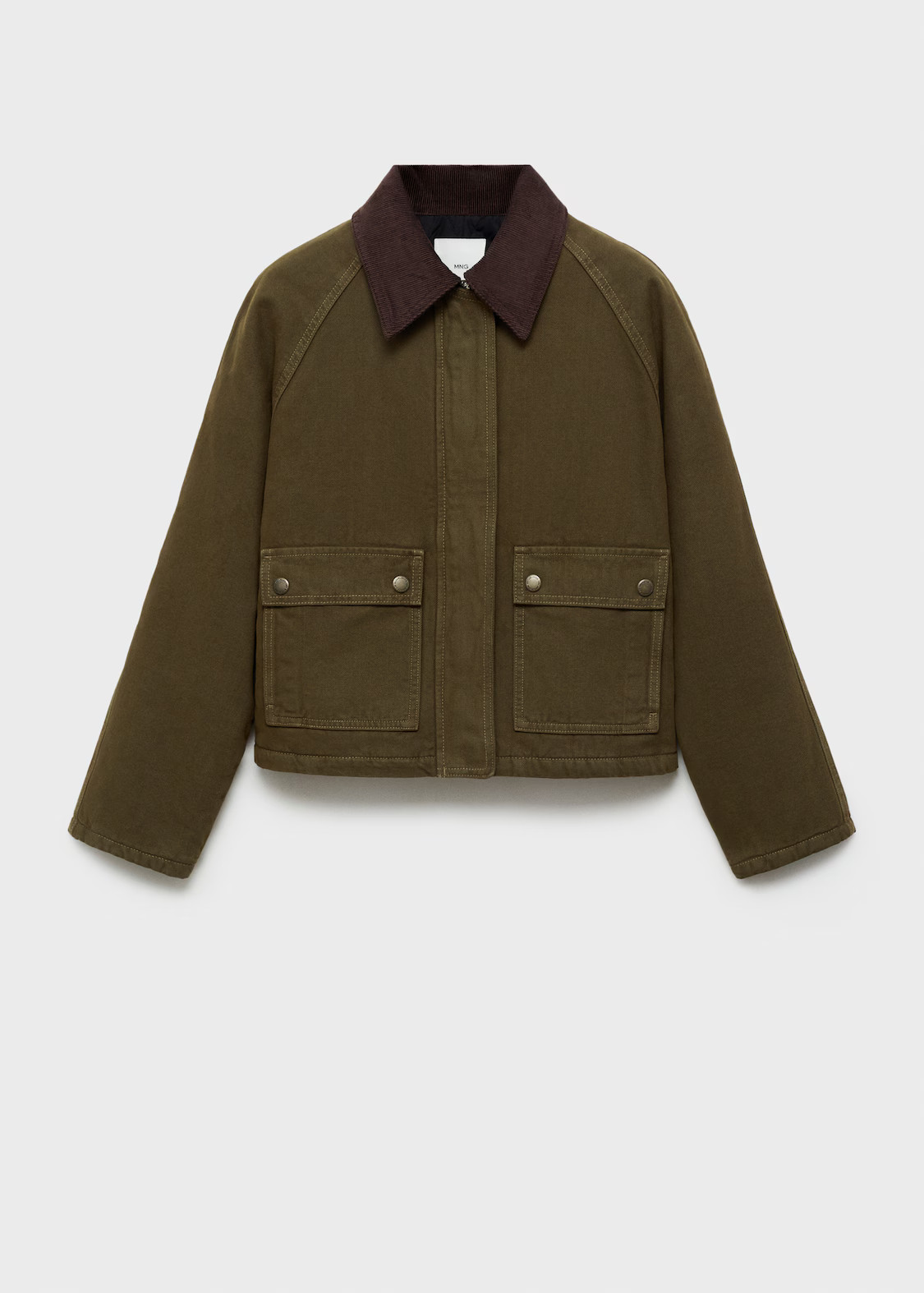 Denim parka with contrasting collar | Mango (US/MX/AU)