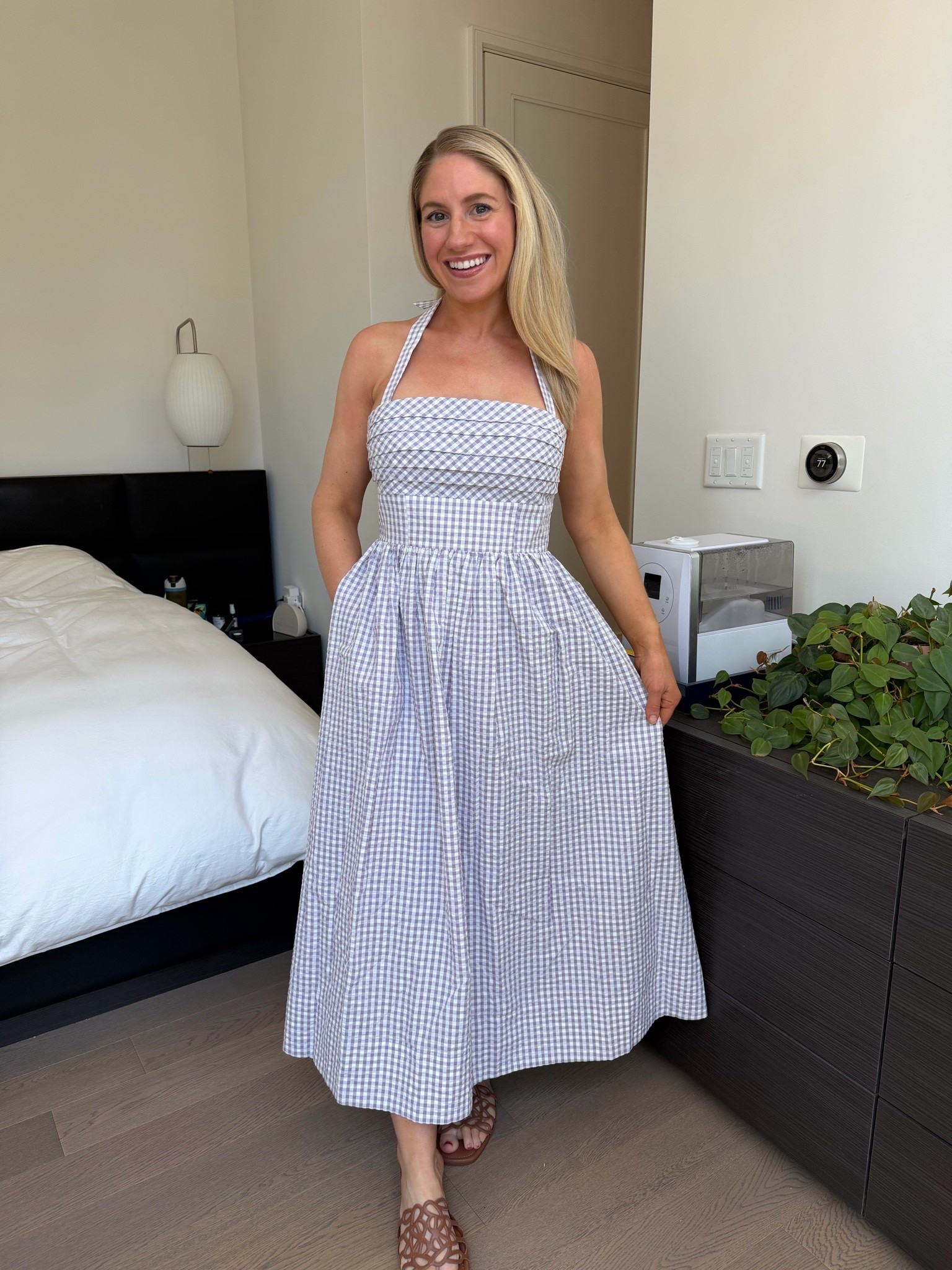 Love this dress you can wear two ways - strapless and as a halter and it’s on sale now!

#LTKootd #LTKPetite #LTKSaleAlert