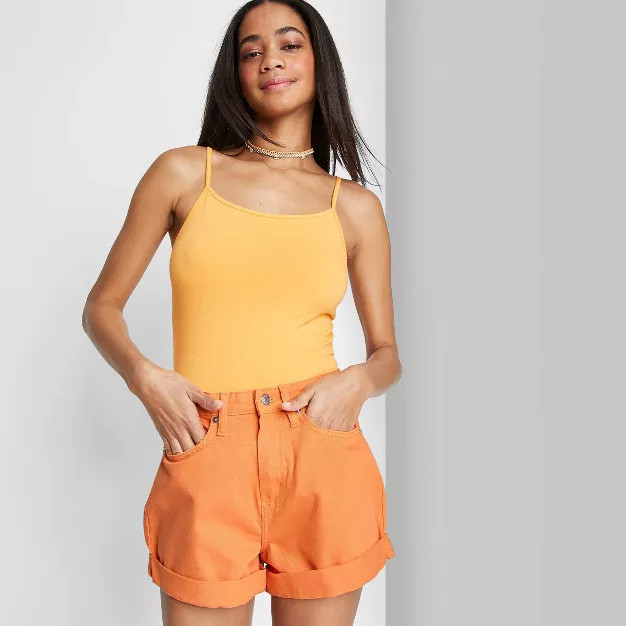 Women's Super-High Rise Rolled Cuff Mom Jean Shorts - Wild Fable™ | Target