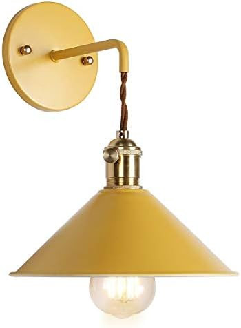 iYoee Wall Sconce Lamps Lighting Fixture with on Off Switch,Yellow Macaron Wall lamp E26 Edison C... | Amazon (US)