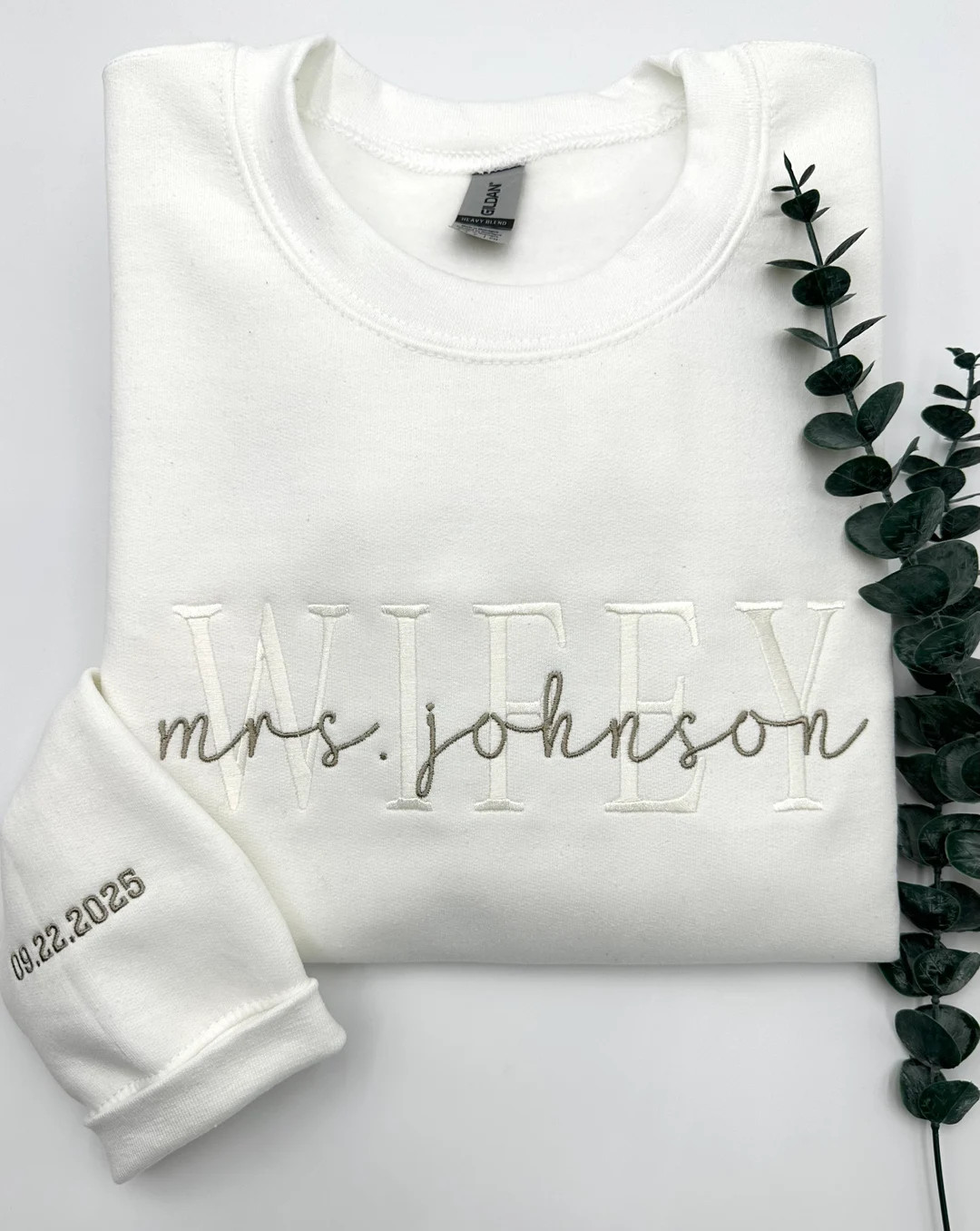 Embroidered Wifey Sweatshirt, Personalized Wedding Gift, Future Mrs - Etsy | Etsy (US)