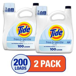 Free and Gentle Unscented Liquid Laundry Detergent, 100-Loads, 132 fl, oz., 2-Pack | The Home Depot