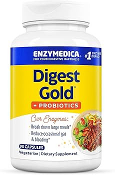 Enzymedica Digest Gold + Probiotics, 2-in-1 Digestive Enzymes & Probiotic Support, Promotes Gut H... | Amazon (US)