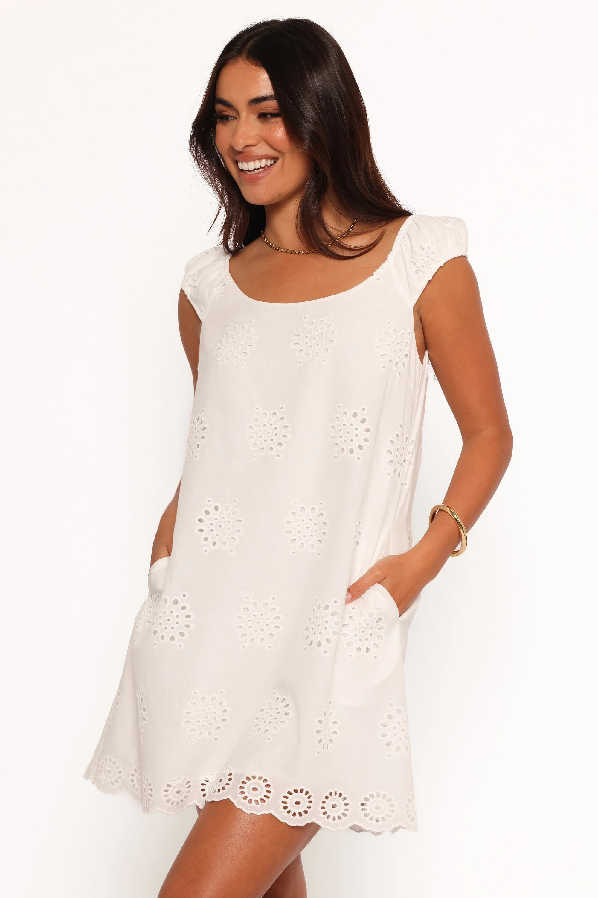 Pammy Mini Dress - White | Petal & Pup (US)