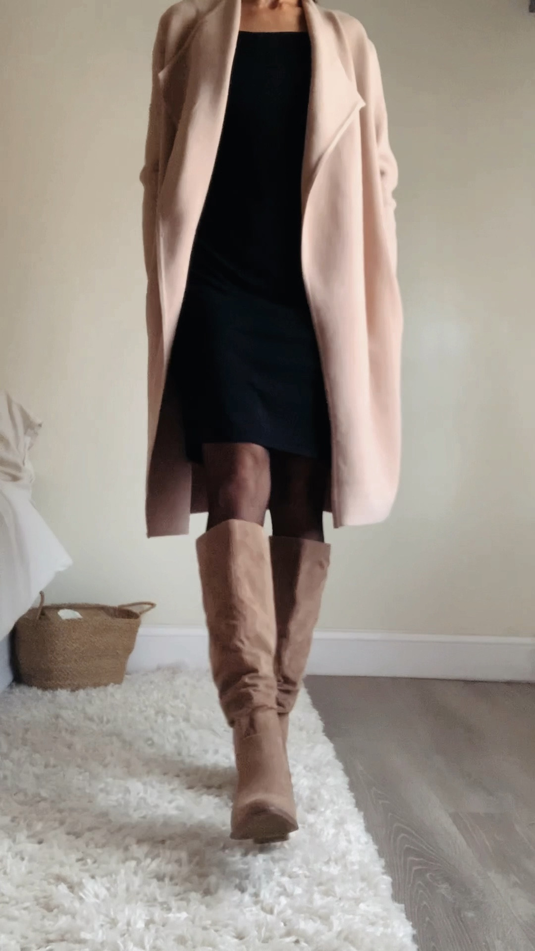 Fall Outfit 🍂 
This effortless look for fall is an easy go-to with wardrobe basics like
• knee high boots 
• black dress 
• black tights 
• long jacket 

Fall Boots 
Fall Capsule Wardrobe 
Fall Wedding Guest Outfit 

#LTKSale #LTKworkwear #LTKSeasonal