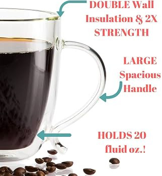 Backyard Bum EXTRA LARGE 20 ounce Premium Coffee Mugs for Men and Women | Double Wall, 20 oz. Ins... | Amazon (US)