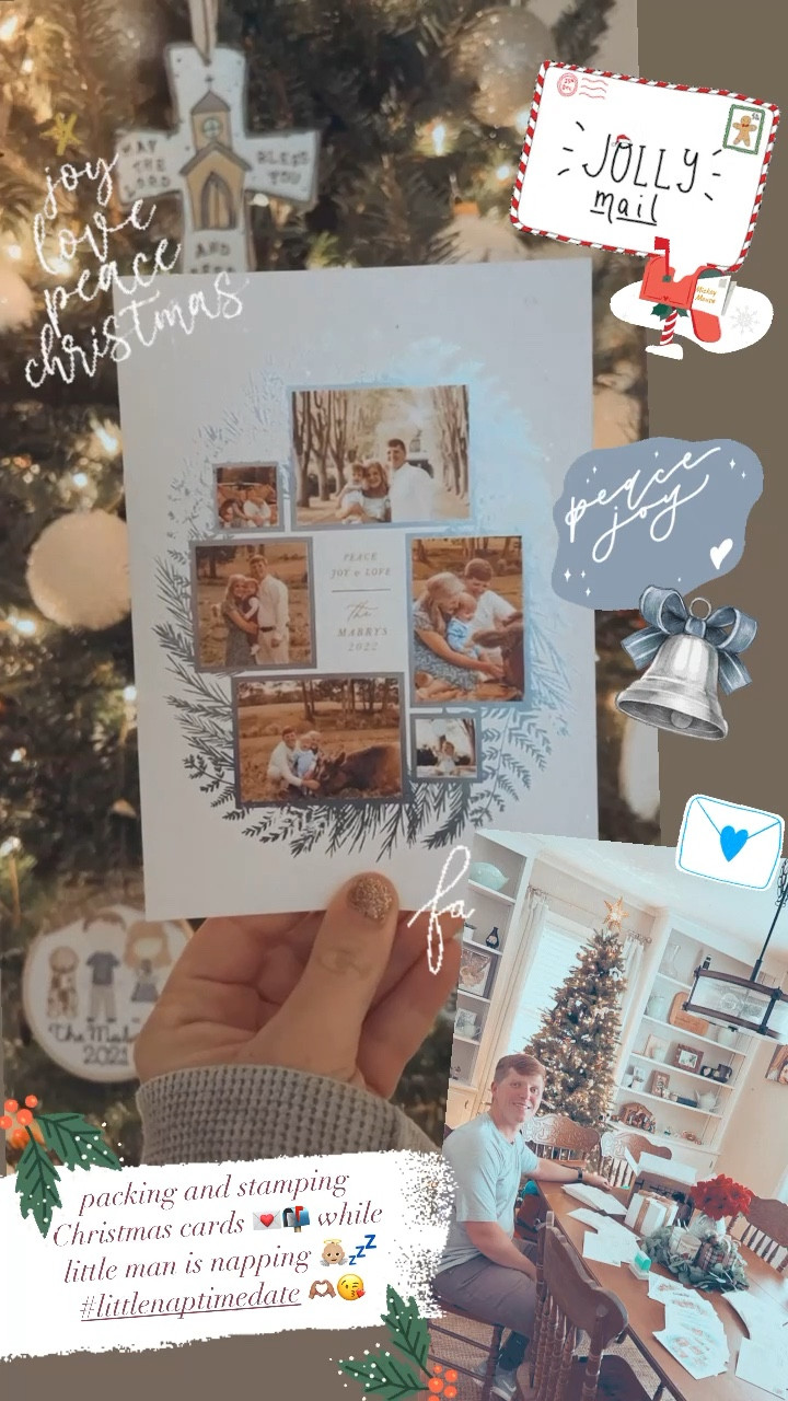 packing and stamping Christmas cards 💌📬while little man is napping 👼🏼💤
#littlenaptimedate 🫶🏽😘

#LTKfamily #LTKHoliday #LTKSeasonal