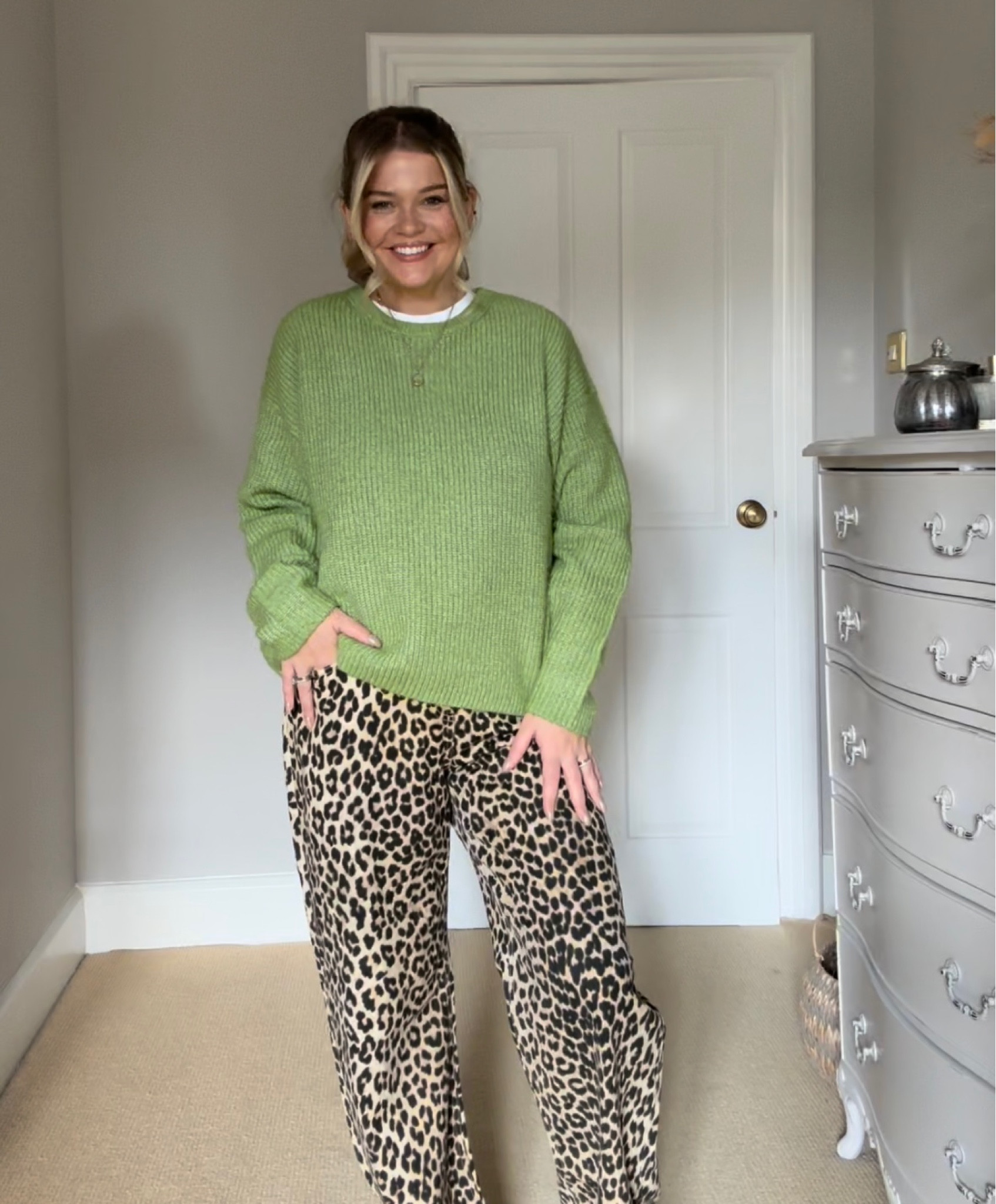 Leopard jeans and green 💚

#LTKuk #LTKeurope #FashionMonth