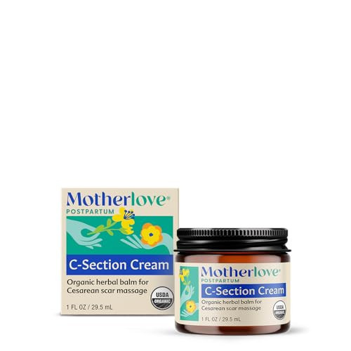Motherlove C-Section Cream (1oz) Organic Herbal Nourishing Scar Cream—Soothes Discomfort While Minimizing Appearance & Reducing Scar Tissue Build-up—Non-GMO, Cruelty-Free | Amazon (US)
