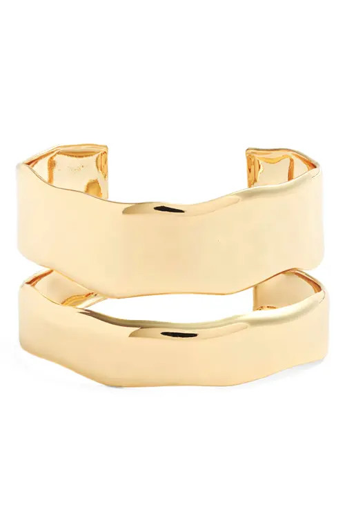 Nordstrom Wide Double Cuff Bracelet in Gold at Nordstrom | Nordstrom