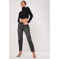 Tall Black Highwaisted Mom Jeans | Missguided (US & CA)