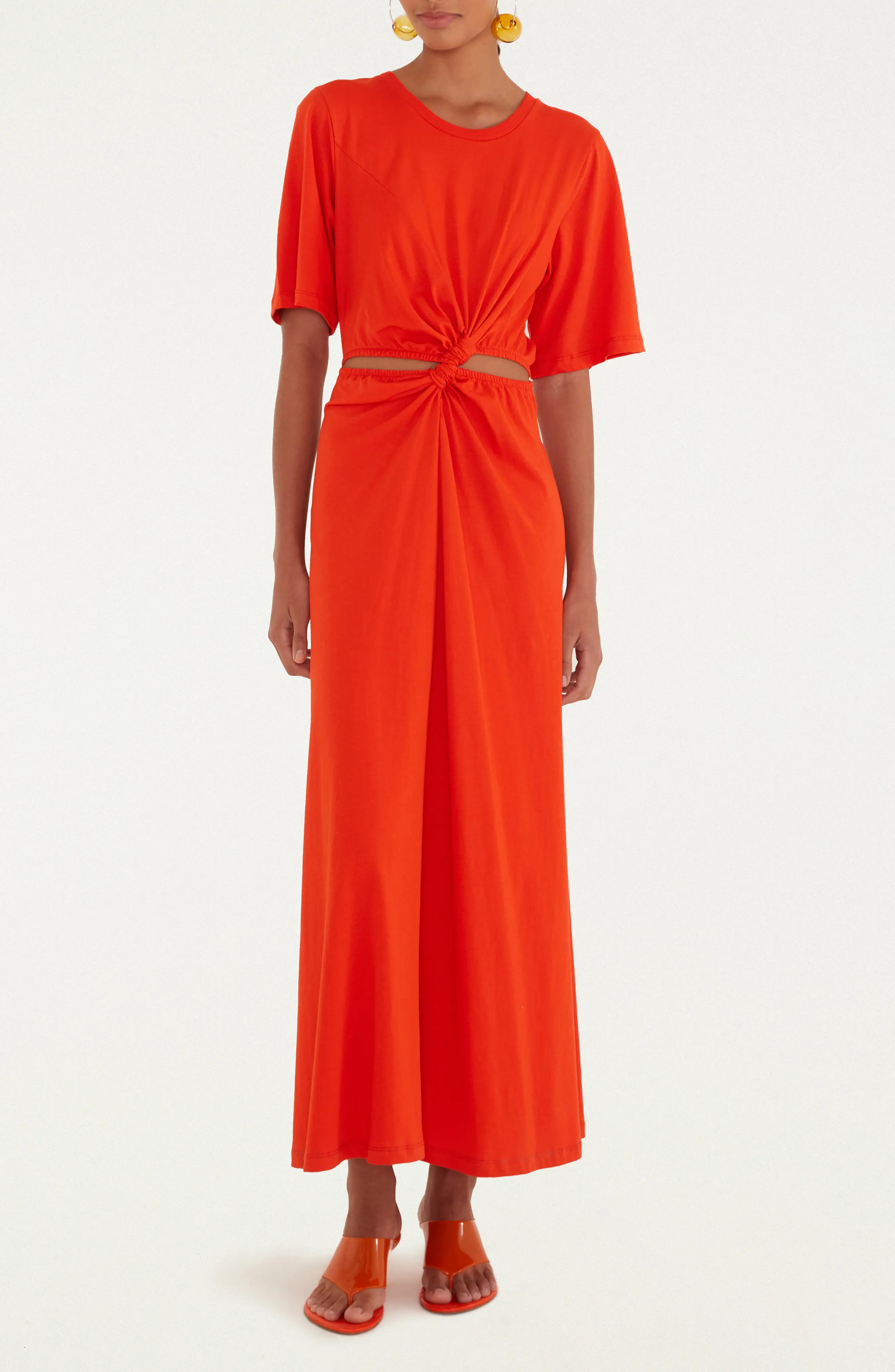 Artsy Cutout Detail Cotton Maxi Dress (Women) | Nordstrom | Nordstrom