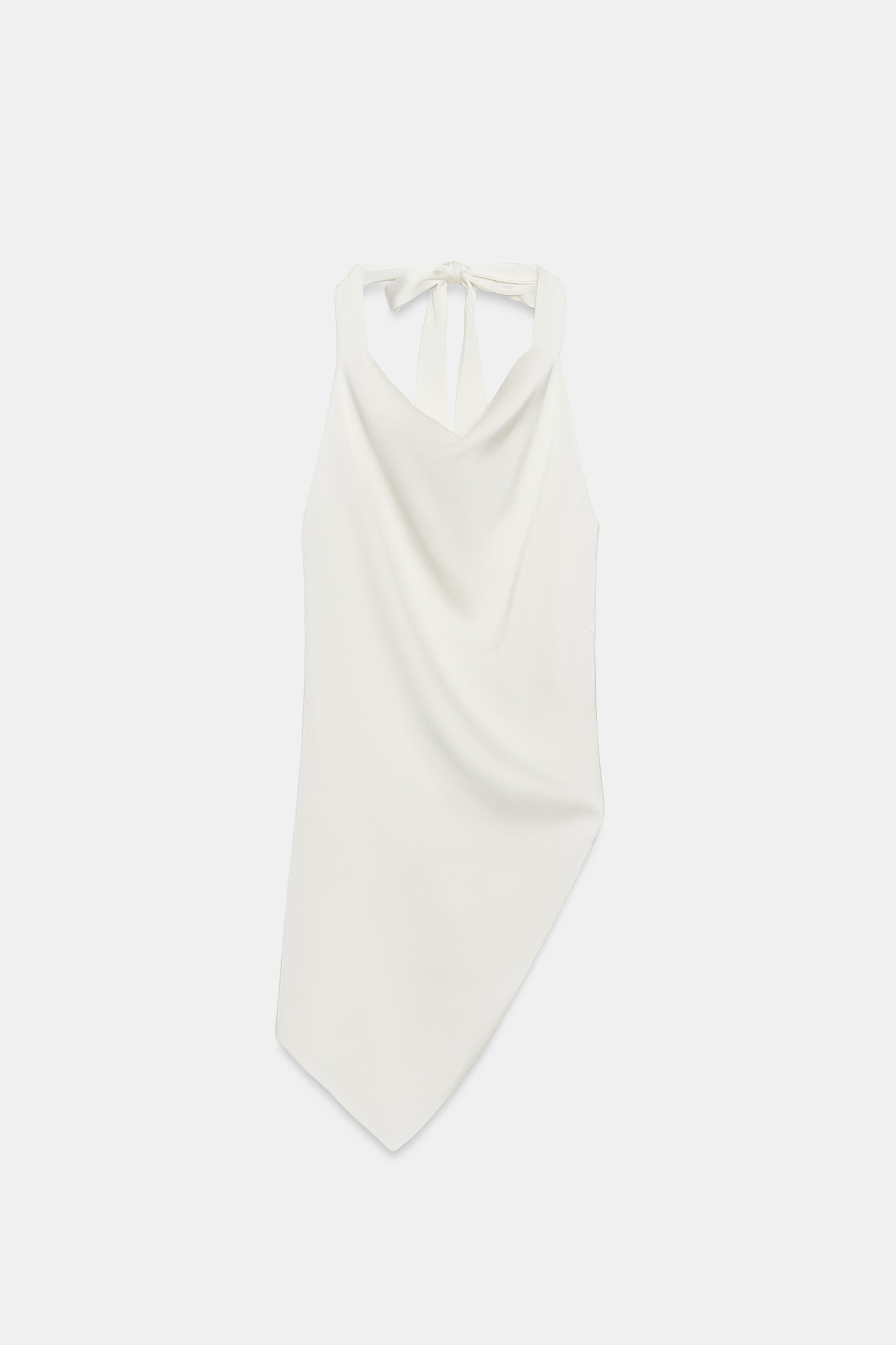 ASYMMETRIC DRAPED HALTER TOP | Zara US
