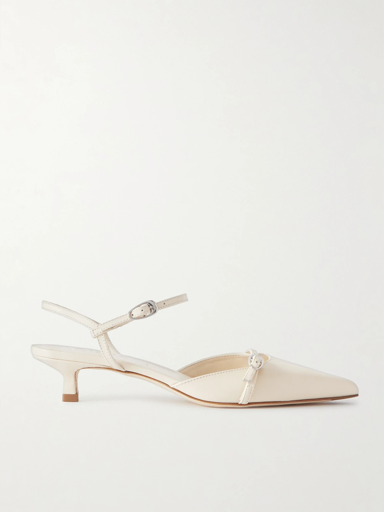 Aeyde - Melia Leather Point-toe Pumps - Cream | NET-A-PORTER (UK & EU)