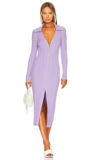 Sanura Collar Cardigan Dress in Purple | Revolve Clothing (Global)