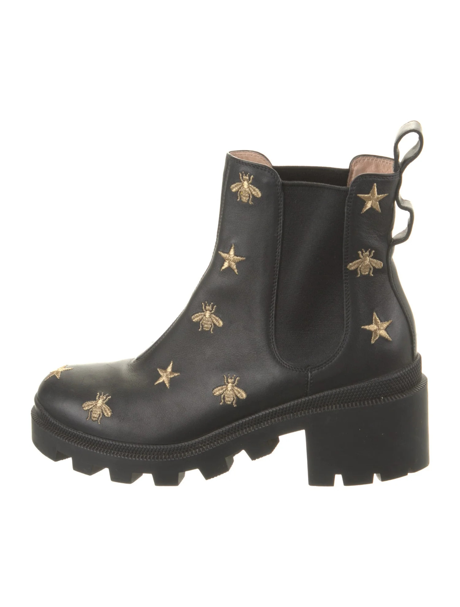 Bee Accent Leather Chelsea Boots | The RealReal