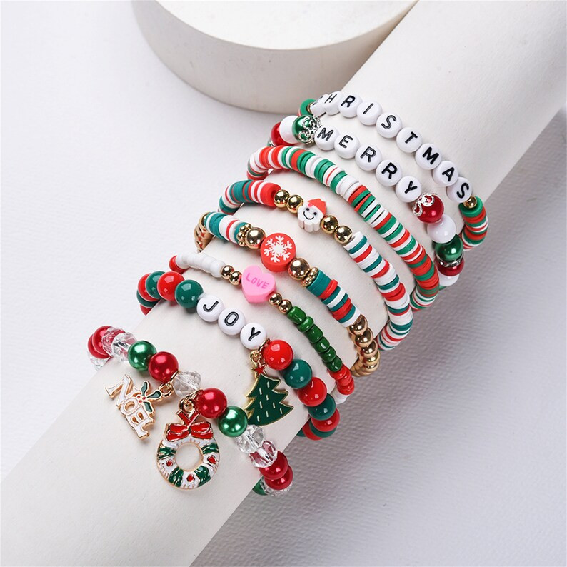 8 Pack-christmas Braceletsholiday Braceletsbest Friend - Etsy | Etsy (US)