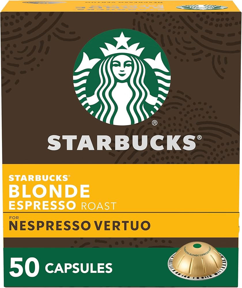 Starbucks by Nespresso Vertuo, Blonde Roast Espresso, 50-count Espresso Pods, Brews, 1.35 oz. | Amazon (US)