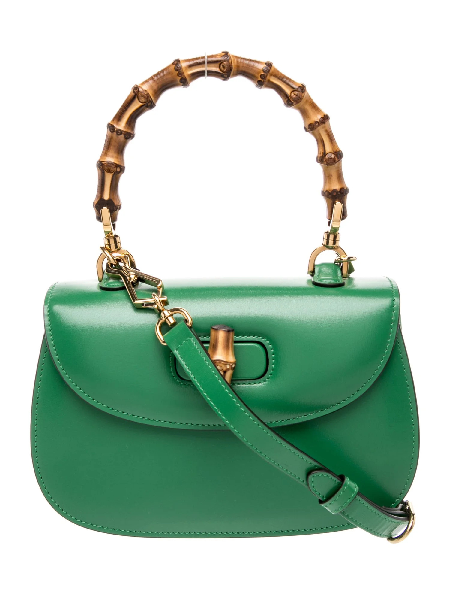 Gucci Bamboo Bamboo 1947 Small - Green Handle Bags, Handbags - GUC2003416 | The RealReal | The RealReal