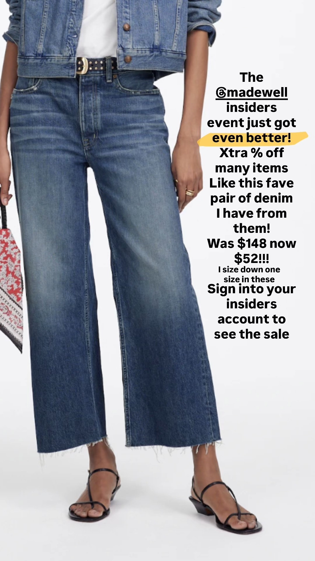 This is one of my most favorite pair of denim from Madewell! And now it is an extra 50% off, on top of the insider sale.
Was $148 now $52!!!

Need to be an insider to see the sale, but it is free to join, and there are lots of perks.

Sizing – I size down one size in these denim

#LTKStyleTip #LTKSaleAlert #LTKOver40