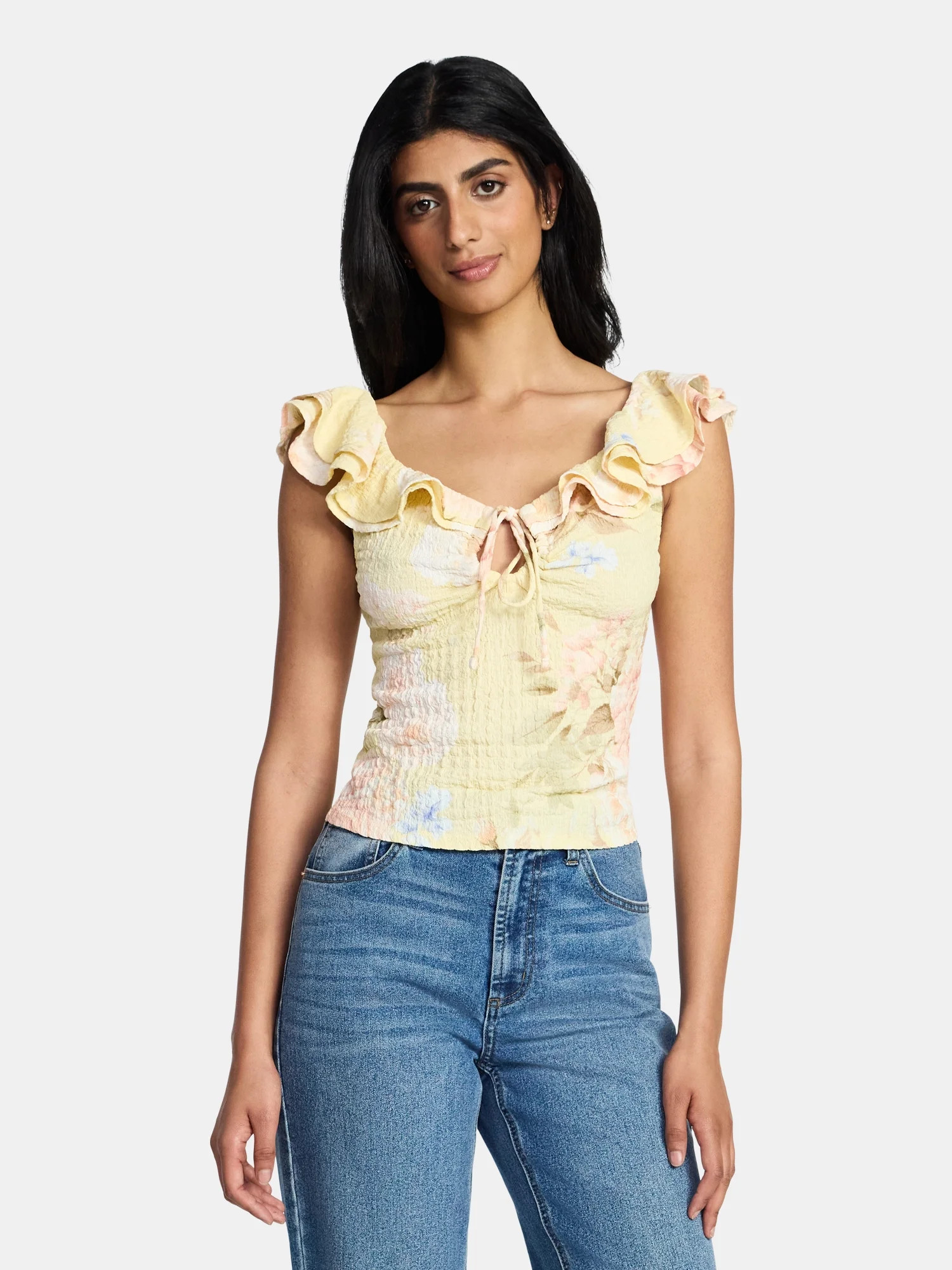 Madden NYC Women's Ruffle Top | Walmart (US)