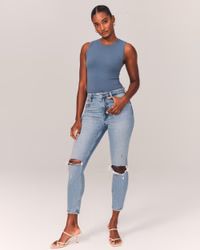 Curve Love High Rise Skinny Jeans | Abercrombie & Fitch (US)