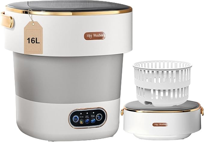 Portable Washing Machine,Mini Washer 16L Upgraded With Spin Basket,Small Clothes Folding Washing ... | Amazon (US)