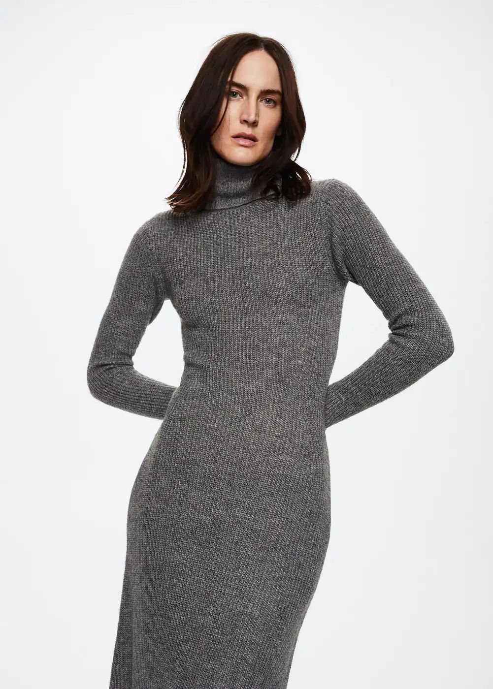 Knitted turtleneck dress -  Women | Mango USA | MANGO (US)