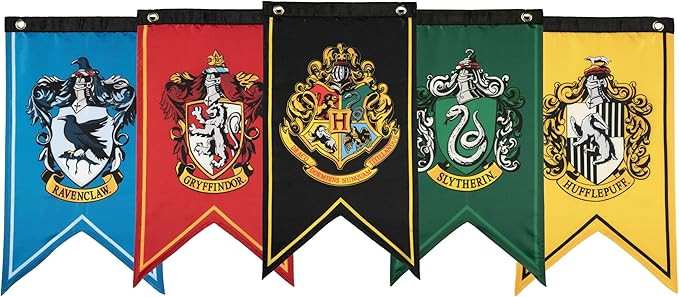 Conquest Journals Harry Potter Wizarding House Banner Flag Set, 12'' x 20'' Polyester Flags, Set ... | Amazon (US)