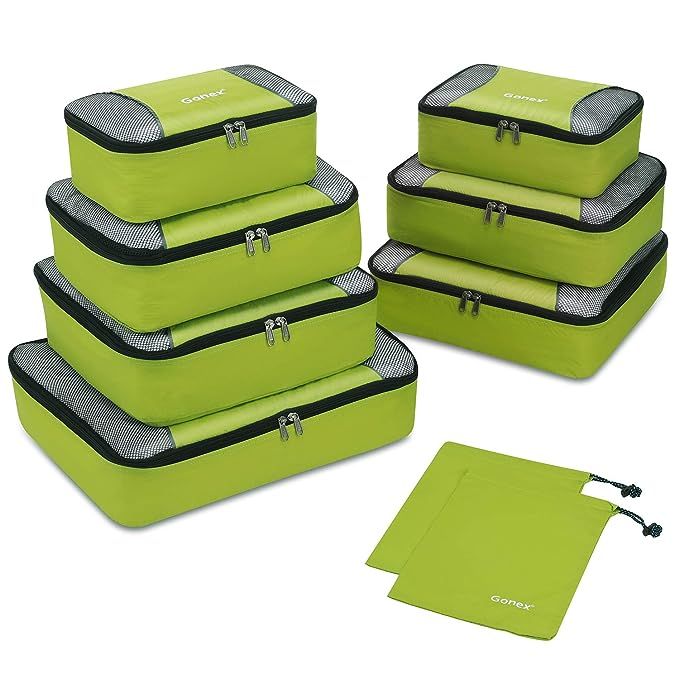 Packing Cubes 3 Set(M)/ 5 or 9 Set(XL/L/M/S/Shoe Bag) Luggage Travel Organizers | Amazon (US)