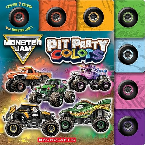Pit Party Colors (Monster Jam Interactive Board Book with Tabs) (Stocking Stuffer) | Amazon (US)