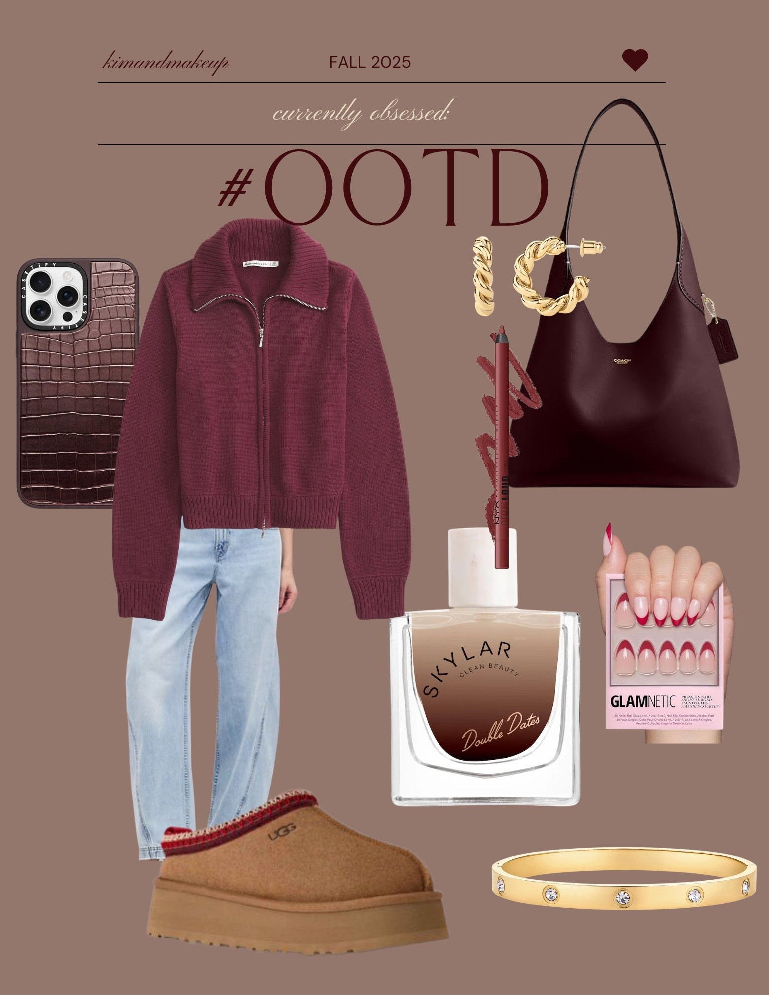MAROON SWEATER + TASMAN UGG ootd