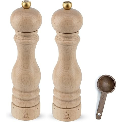Amazon.com: Peugeot Paris U'Select 9-Inch Pepper & Salt Mill Set, Natural Beechwood: Home & Kitch... | Amazon (US)